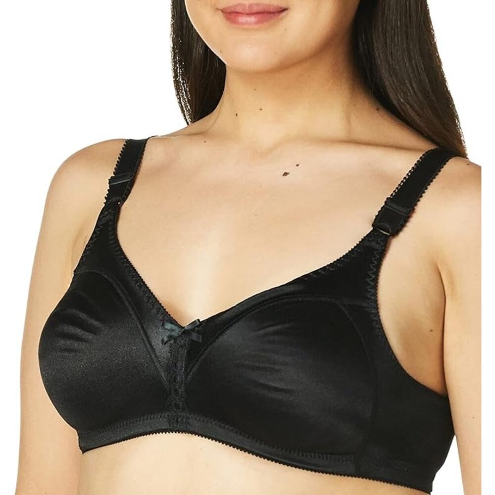 Bali Women's 34C Black Double Support Wireless Bra Full Coverage Lingerie D28-3